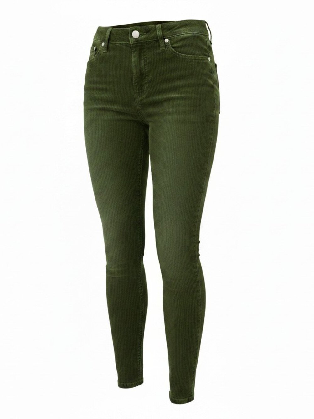 7 For All Mankind Olive Green Corduroy Skinny Pants - Size 29